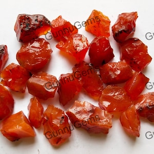 Raw Carnelian Crystal: Natural Rough Gemstone, Healing Stone
