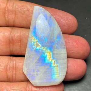 Rainbow Moonstone Cabochon: Loose Gemstone for Jewelry Making