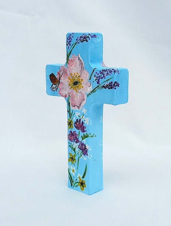 Freestanding Painted Crosses Flower Designs - Etsy