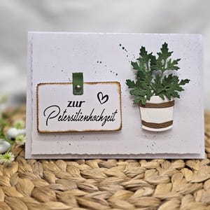 Glückwunschkarte zur Petersilienhochzeit - 12,5 Jahre Ehe