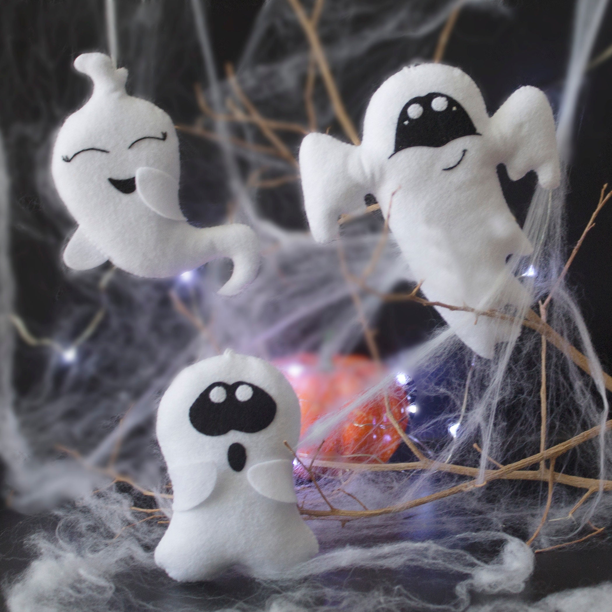 Felt Ghost PDF Pattern Halloween Ornament Pattern Halloween Etsy