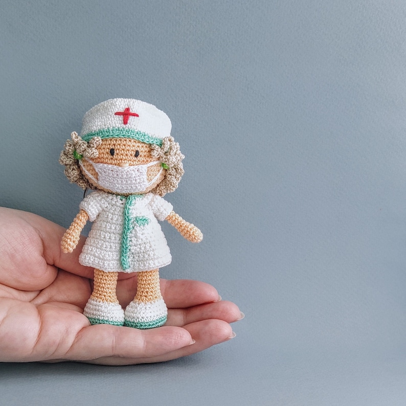 crochet nurse doll