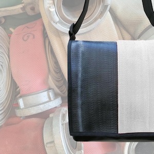 Upcycling Tasche aus Feuerwehrschlauch weiß in 5 Größen