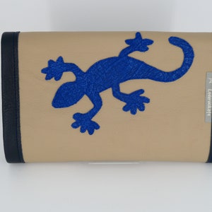 for 1414 wax painters pencil case made of leather unique leather items school pencil case pencil case Waldorf Waldorf pencil case Gecko pencil case image 3