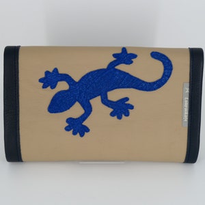 for 1414 wax painters pencil case made of leather unique leather items school pencil case pencil case Waldorf Waldorf pencil case Gecko pencil case image 2