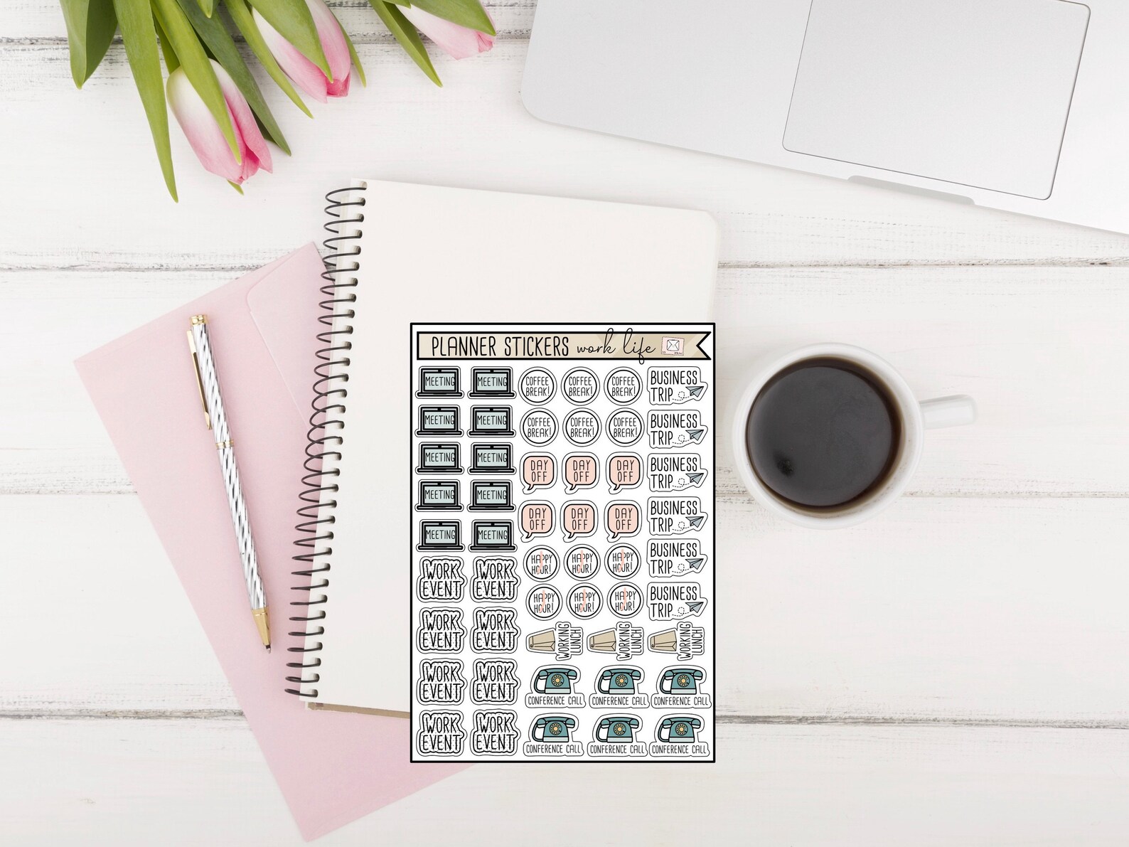 Work Life Planner Stickers Calendar Stickers Sheet of Etsy