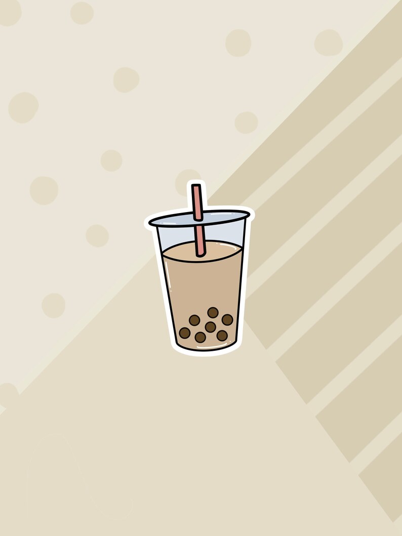 Decal Planner Sticker Vinyl Gifts Under 5 Tumbler Sticker Bubble Tea Laptop Sticker