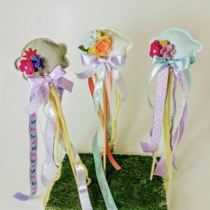 Fairy wand, cloud wand felt, party favor wands, cloud wand, fairy princess wand, kids play wand, fairy godmother wand, fairy accesory, cloud