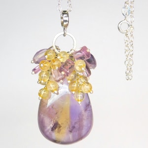 Ametrin Statement followers.... in stunning size and gemstone cascade 925 silver chain image 1