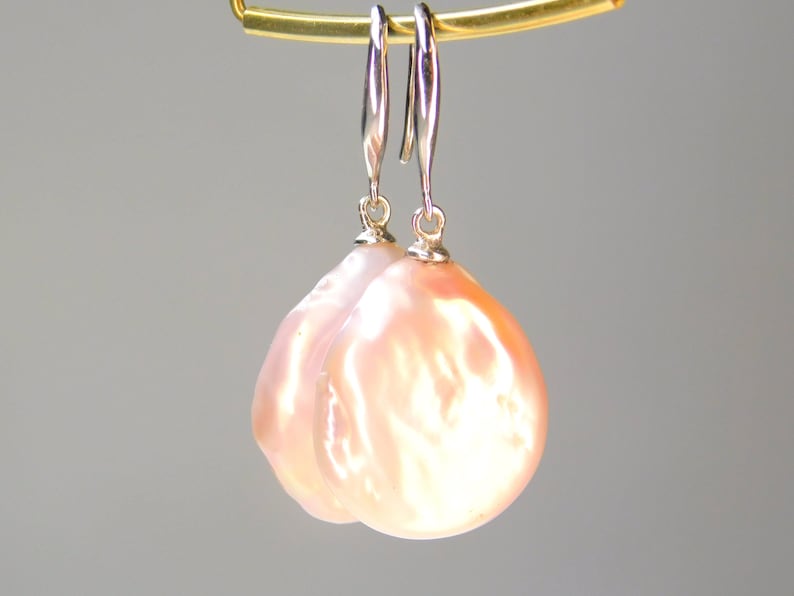 925 Sterling Silver Baroque Pearls So Unique! Dreamlike pearls apricotlavendel