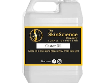 Castor Oil 1 Litre -100% Pure Premium Grade Cold Pressed Hexane Free Natural Oil