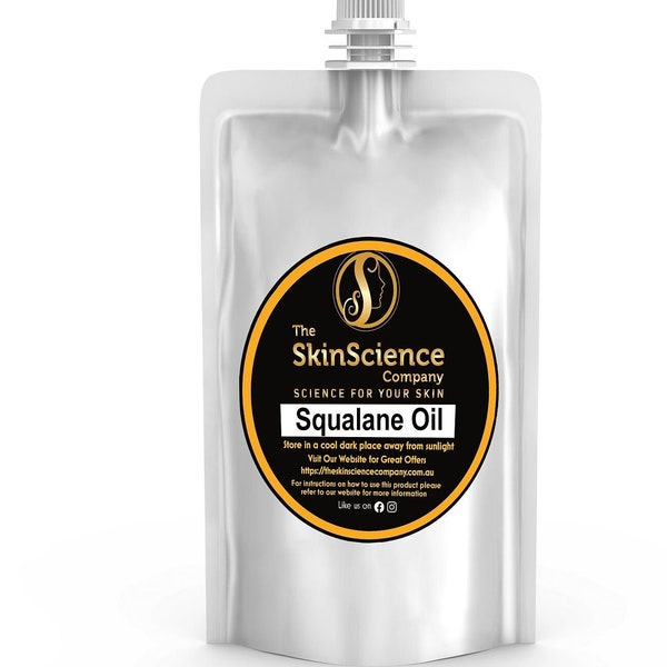 Squalane Oil Pure Organic Cold Pressed Oil for Skin Hair Body Nails Health Care