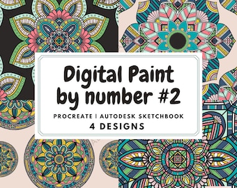 Mandala Paint By Number Kit: Procreate & Autodesk (Digital Download)
