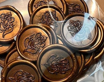 Gold Ganesh Wax Seals: Custom Wedding Invitation Stickers