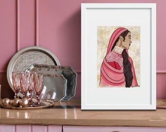 Elegance in Lace – A Portrait of Grace | Wall Art
