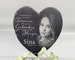 Slate heart incl. engraving as a memorial stone personalized with photo and desired text as grave decoration 