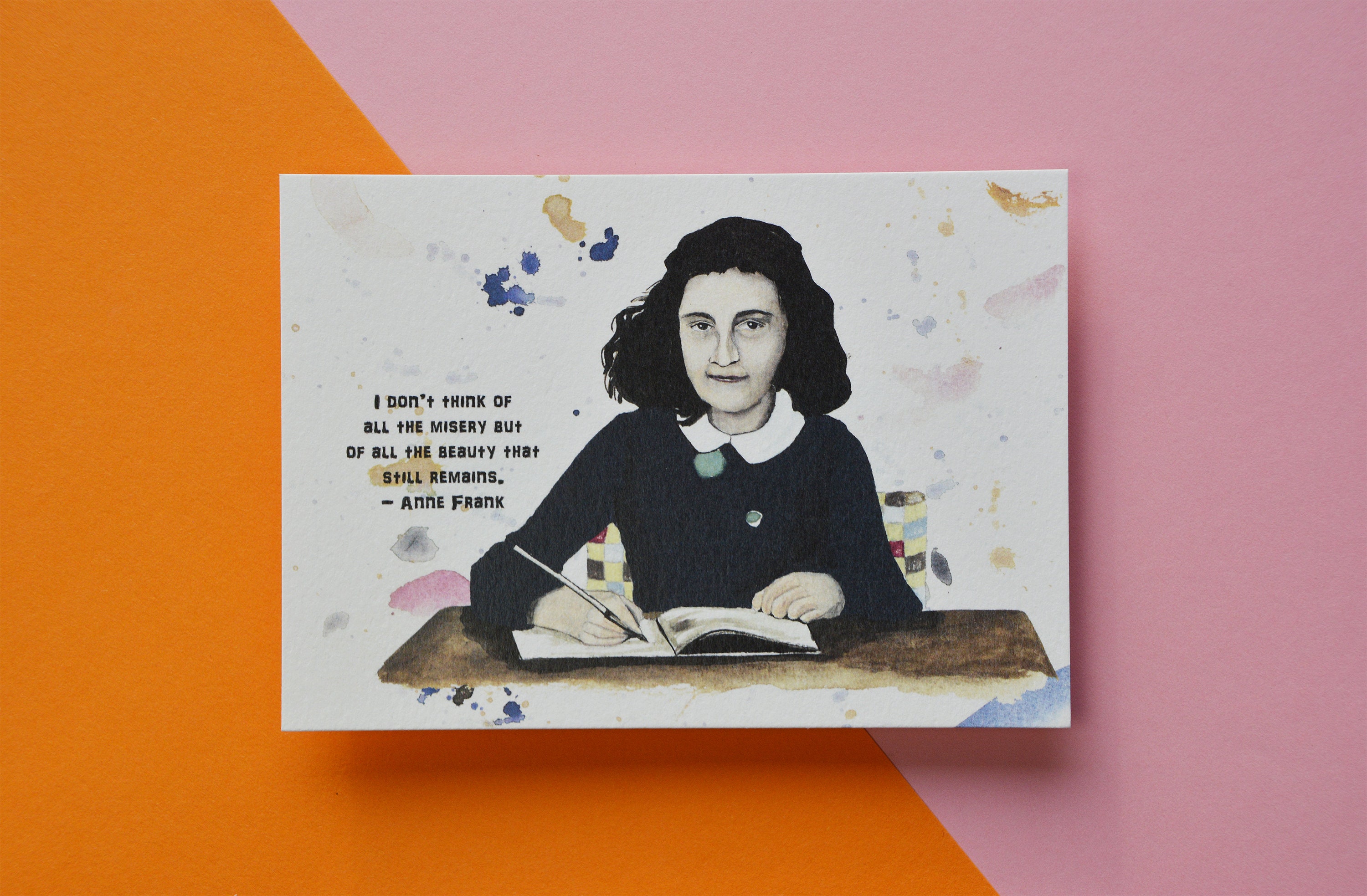 Postcard Anne Frank / inspirational quote / women empowerment | Etsy