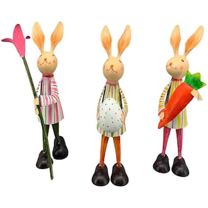 Conejitos de Pascua de metal