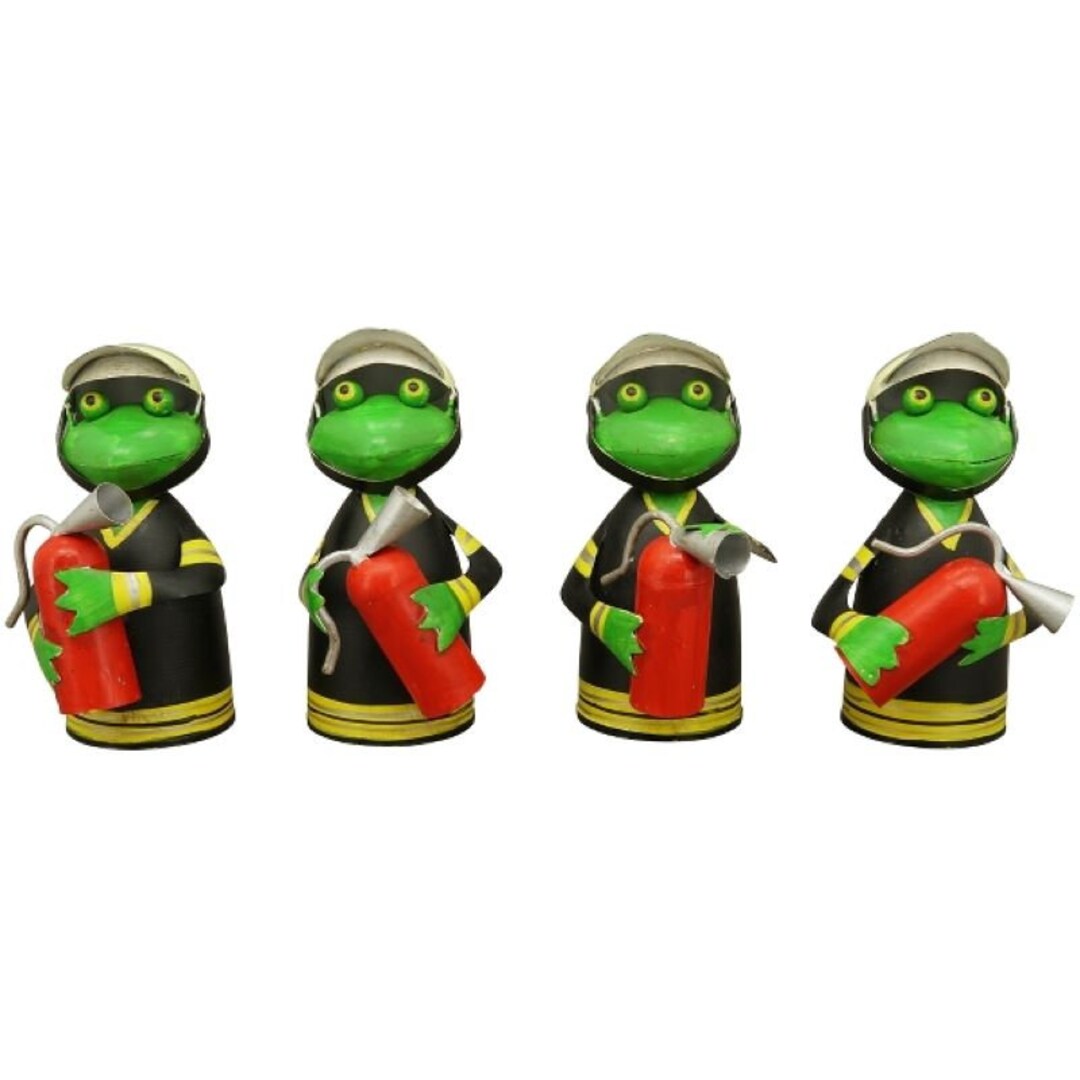 Metal Firefighter Frog - Etsy