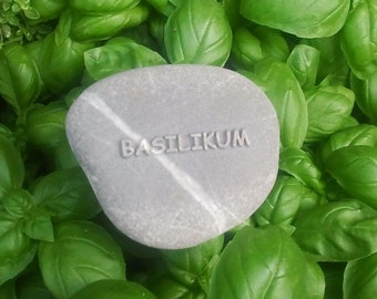 Small herb stone with iron bar