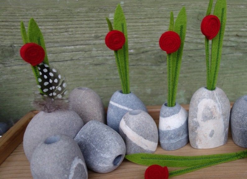 Blumenvase aus Stein Veilchenvase Bild 2