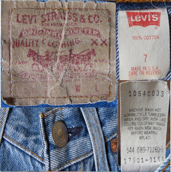 80's Levi Strauss & Co 501 Fit Faded Blue Tapered… - image 8