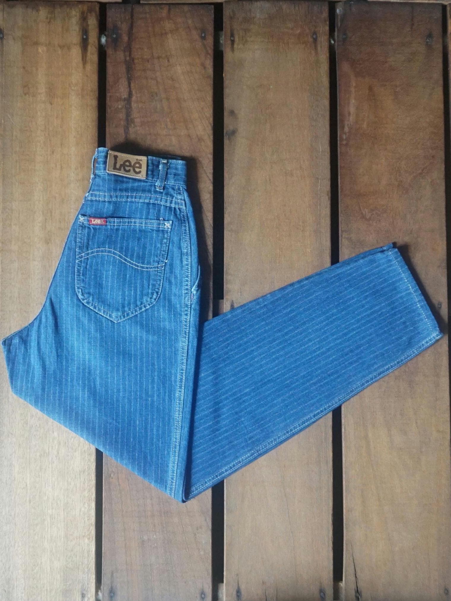 Pinstriped Lee Jeans - Etsy