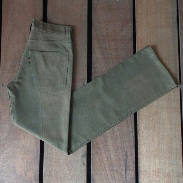 Vintage Levi's Sta Prest Big E Checkered Trousers Size W26