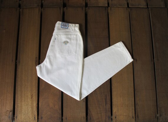 90 s Levis Native Blue White Loose Fit Tapered Leg Denim W29