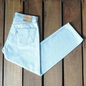 Vintage 90s Levi's 501 Jeans: Light Wash Denim, Made in USA, W34