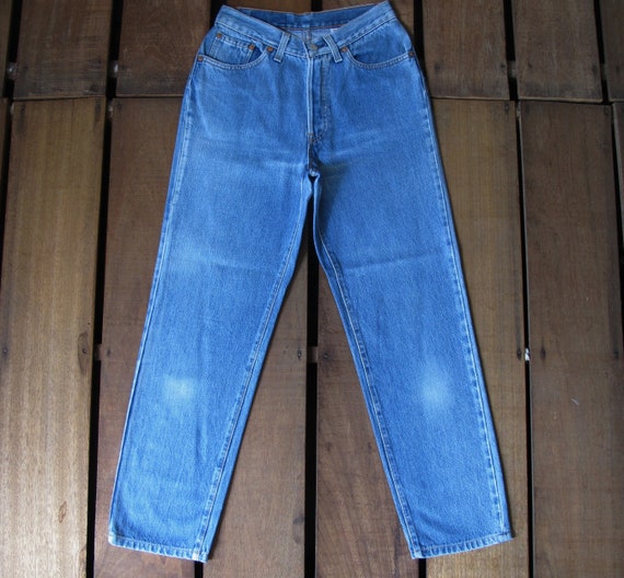 80's Levi Strauss & Co 501 Fit Faded Blue Tapered… - image 2