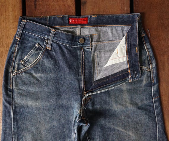 Vintage Edwin E Function Jeans: Faded Blue Denim,… - image 4