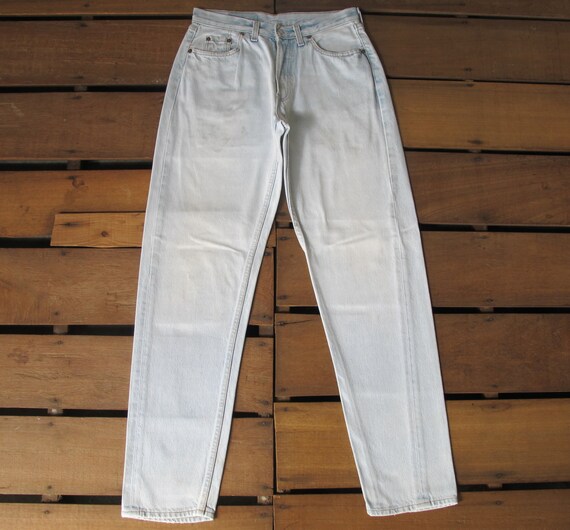 90's Levi Strauss & Co 501 Ultra Light Blue Stone… - image 3