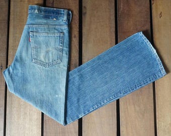 80's Levi Strauss 517 Boot Cut Jeans Faded Blue Stone Wash W32 Vintage Levis 517-0217 High Waist Mom Jeans Made In USA #8