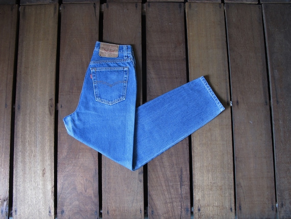 80's Levi Strauss & Co 501 Fit Faded Blue Tapered… - image 1