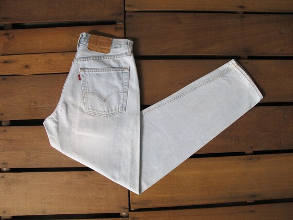 90's Levi Strauss & Co 501 Ultra Light Blue Stone… - image 1