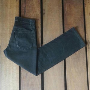 90&#39;s Helmut Lang Black Straight Leg Denim Men W26/27 Vintage Helmut Lang Button Fly Jeans Made In Italy