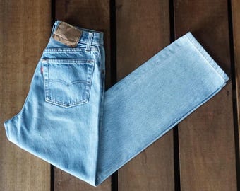 95' Made in USA Vintage Levi's 501 W29,5 L29,5 Faded Blue Jeans