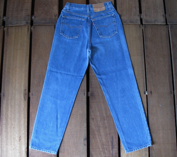 80's Levi Strauss & Co 501 Fit Faded Blue Tapered… - image 4