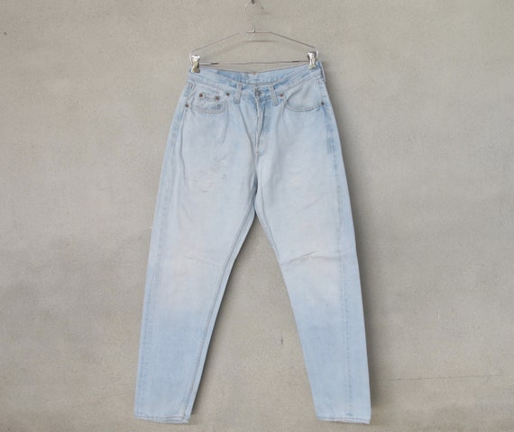 90's Levi Strauss & Co 501 Ultra Light Blue Stone… - image 2