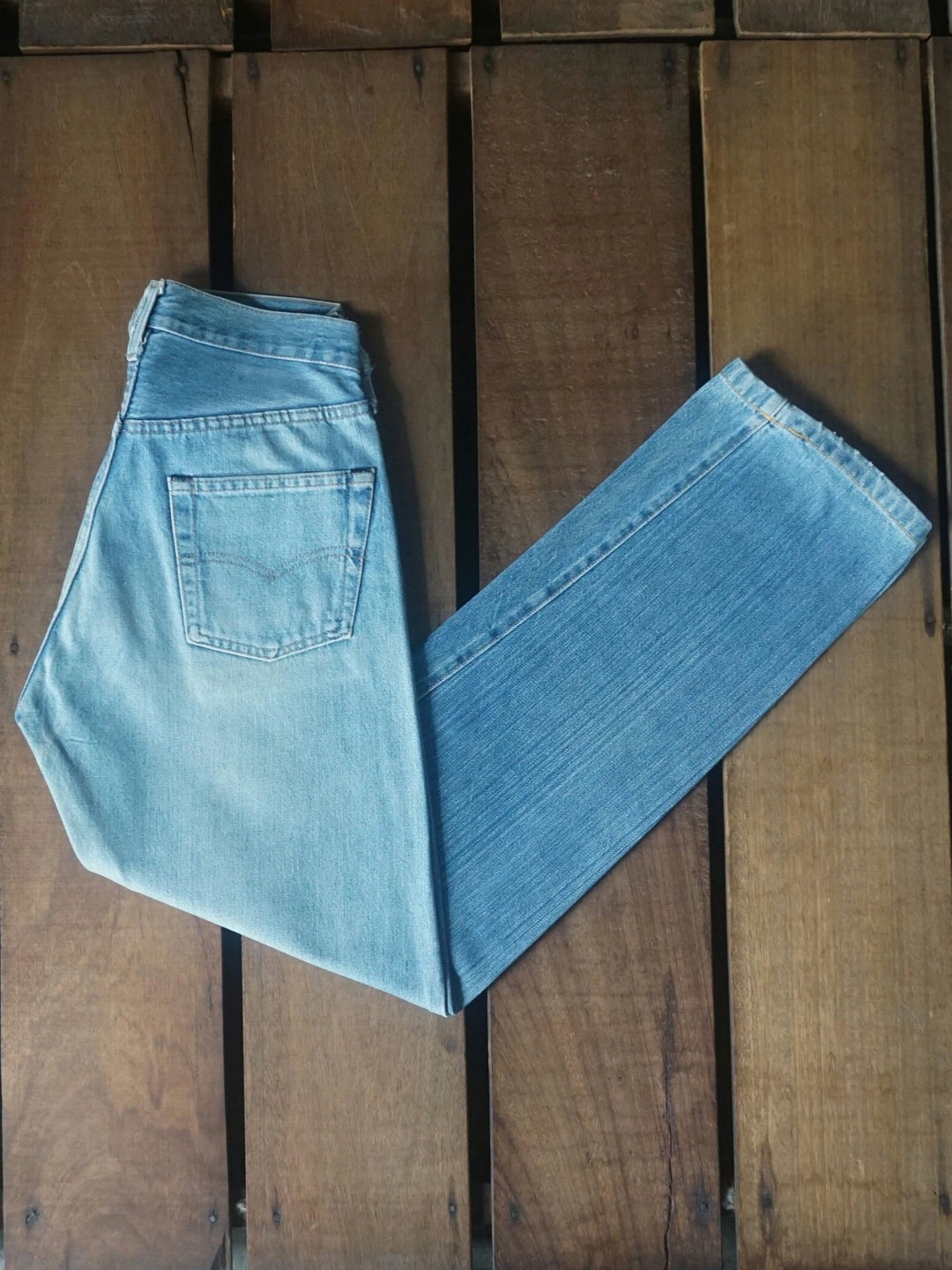 Jeans Levi's 501 Vintage USA - Bleu Selvedge - Taille 38 Regular - Occasion Bon état