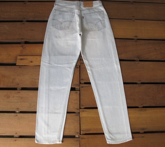 90's Levi Strauss & Co 501 Ultra Light Blue Stone… - image 5