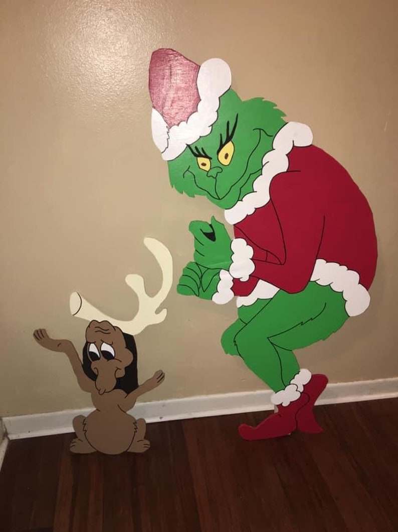Grinch Stealing Christmas Lights Etsy