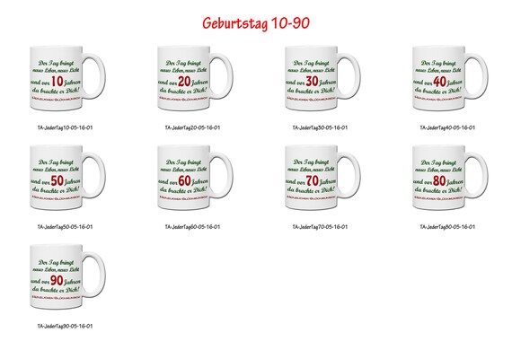 Tassekeramiktasse 20 Geburtstag Mit Spruch