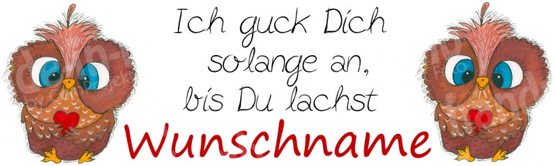 Müslischale Eule 01 mit Spruch Keramikschüssel, Eulenliebhaber, Eulenfan, Müslischüssel personalisiert mit Spruch Schale für cornflakes Bild 4