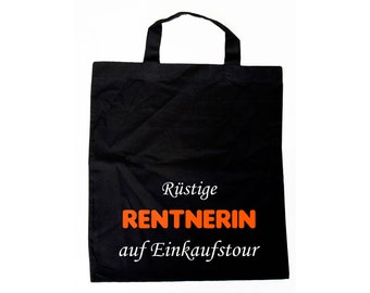 Einkaufsbeutel - Rüstige Rentnerin auf Einkaufstour