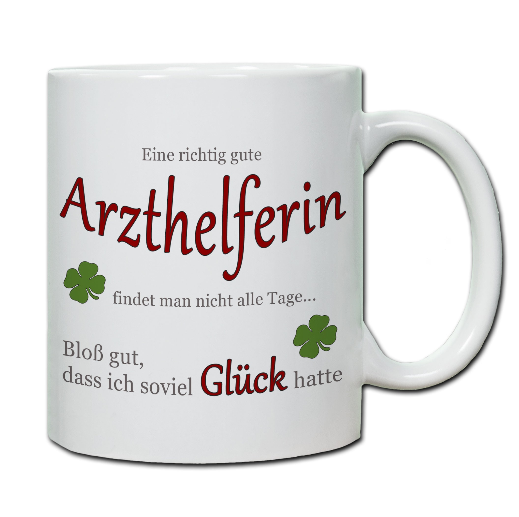 Geschenk Arzthelferin Tasse personalisierbar mit Spruch "Eine richtig
