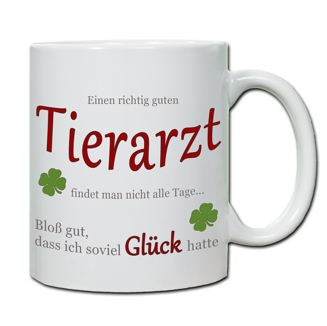 Geschenk Tierarzt Tasse personalisierbar mit Spruch Einen richtig guten