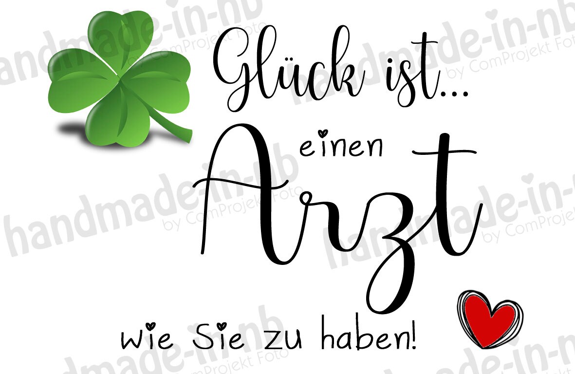 Geschenk Arzt Tasse BIG mit Spruch Glück ist Dankeschön Arzt
