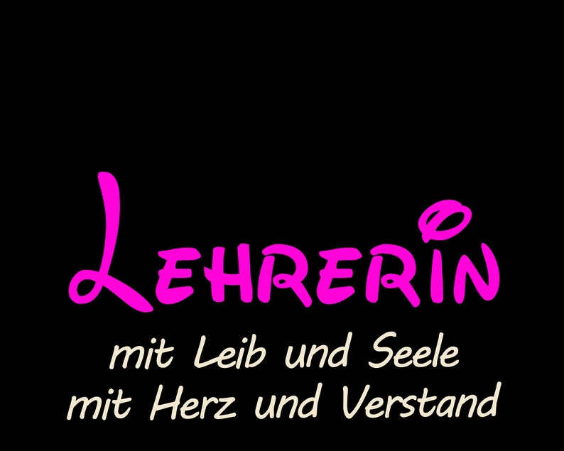 Baumwollbeutel Lehrerin mit Leib und Seele kurzer Henkel